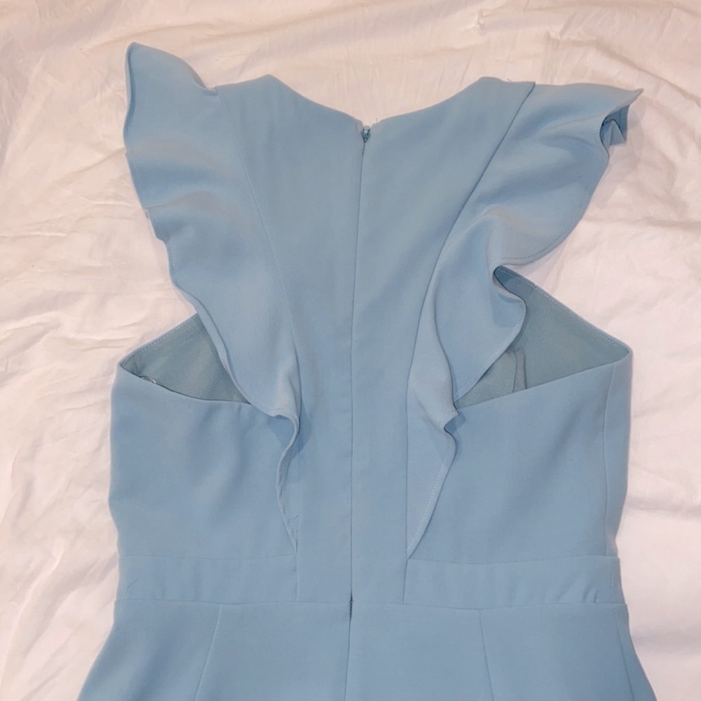 Adelyn Rae Slate Blue Ruffle Mini Dress - Picture 8 of 11